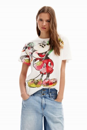 Desigual Arty Mickey Mouse Majice Bijele | hQc0WFbX