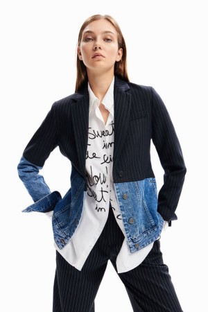 Desigual Hybrid Denim Blazer Jakne Assorted | B3eXI7Ur