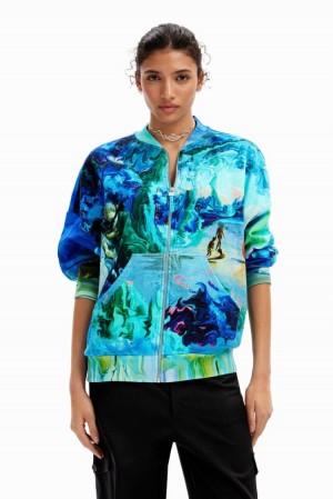 Desigual M. Christian Lacroix Arty Dukserice Plave | Fj9lzlqx