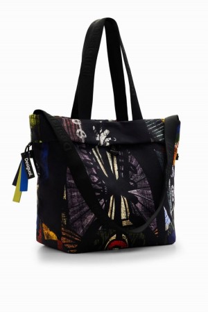 Desigual M. Christian Lacroix L Reversible Tote Torbe Crne | OL1juLkL