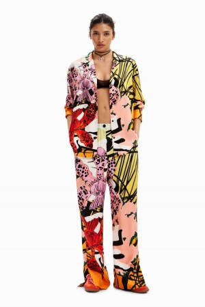 Desigual M. Christian Lacroix Silk Orchid Hlače Assorted | PF5b7TY8