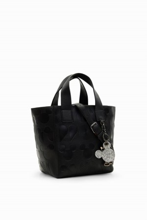 Desigual M Mickey Mouse Tote Torbe Crne | uPUGLCwu