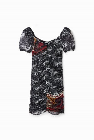 Desigual Ruched Paisley Haljina Assorted | cQBlpGxT