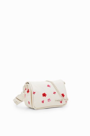 Desigual S Padded Floral Crossbody Torba Bijele | pc2Zul3V