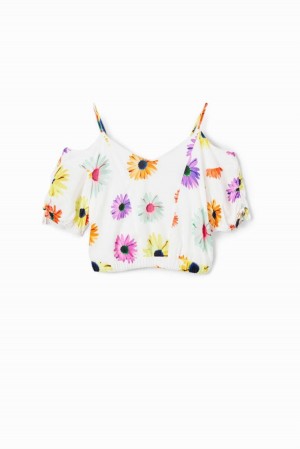 Desigual Short Gathered Floral Košulje Assorted | hWUwFxR5