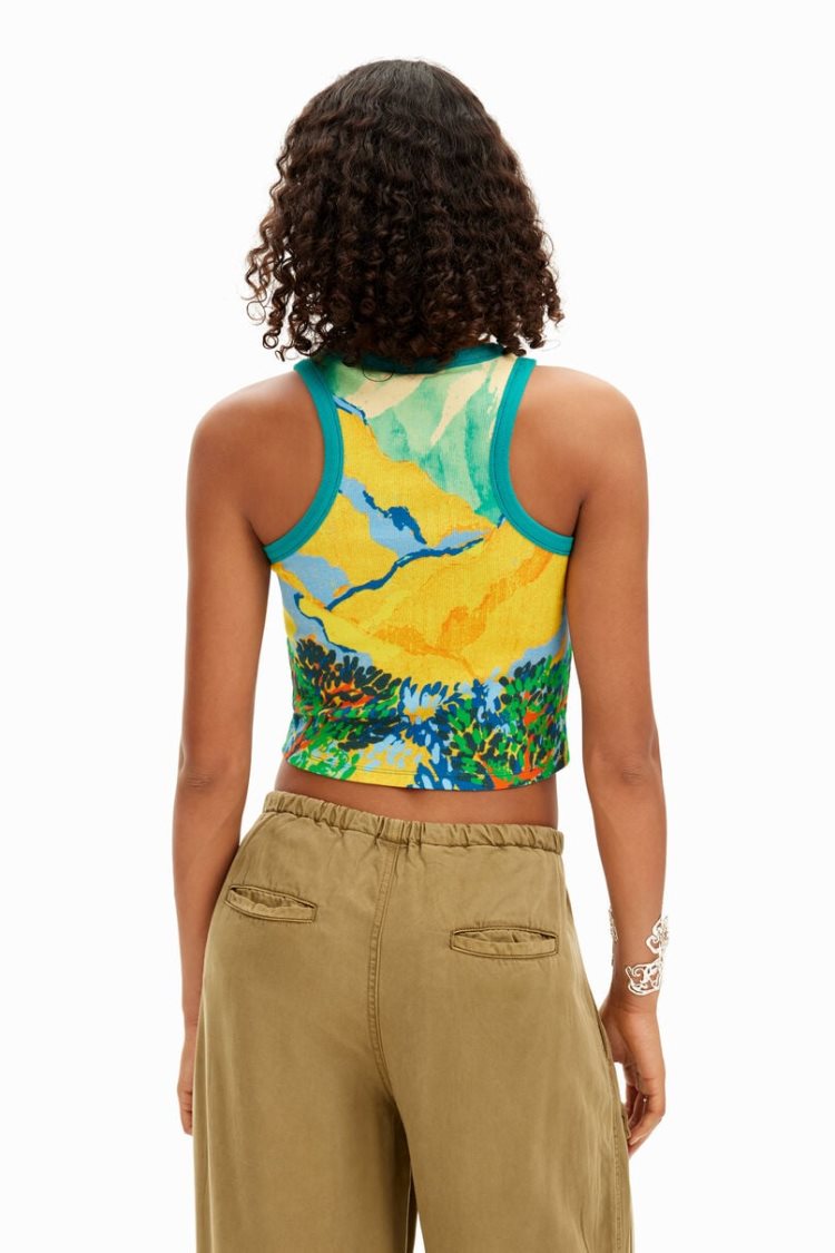 Desigual Arty Landscape Majice Assorted | YpqfPWcC