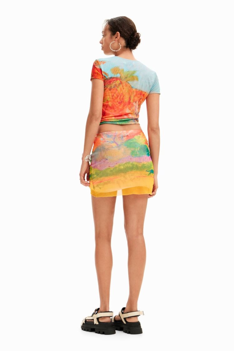 Desigual Arty Landscape Mini Skirts Assorted | L7aCAduo