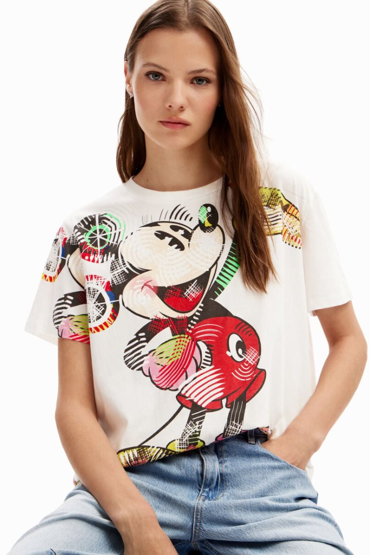 Desigual Arty Mickey Mouse Majice Bijele | hQc0WFbX