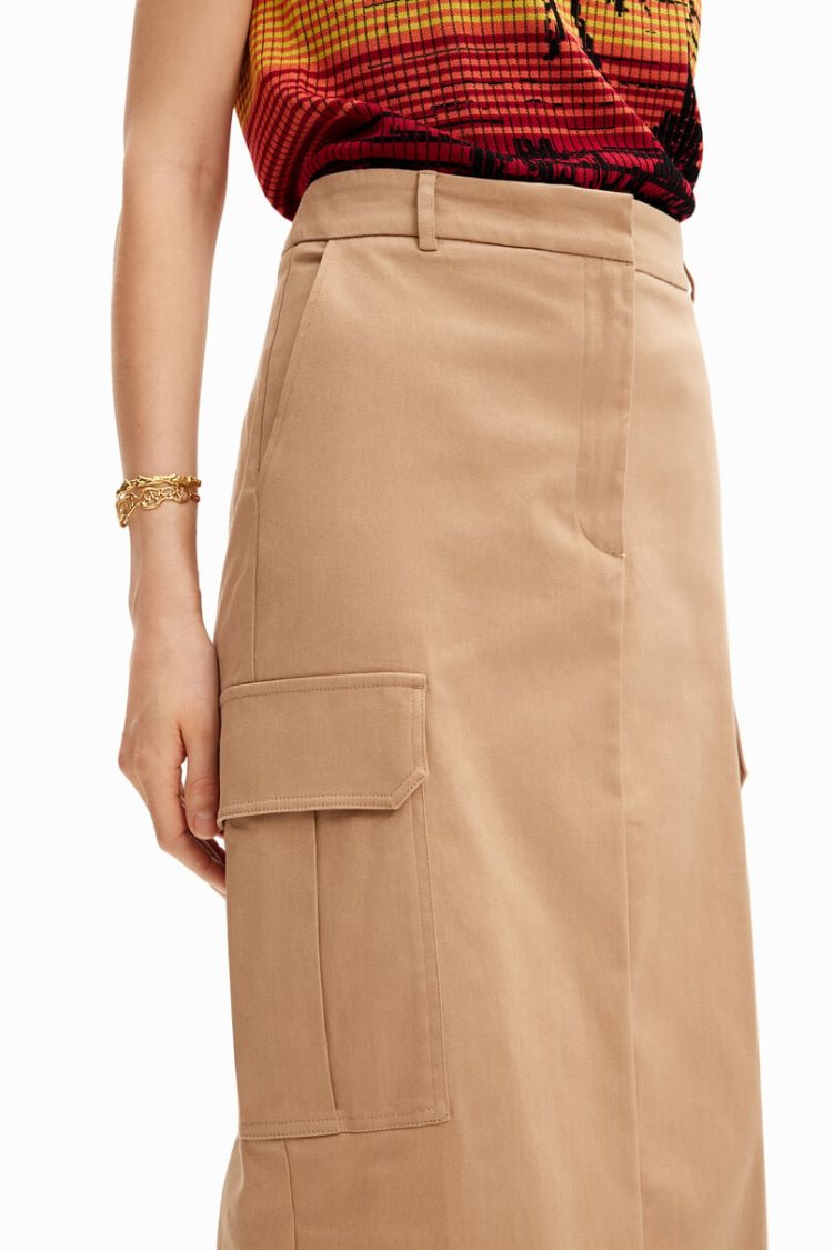 Desigual Cargo Skirts Bež | nq4KX1gk