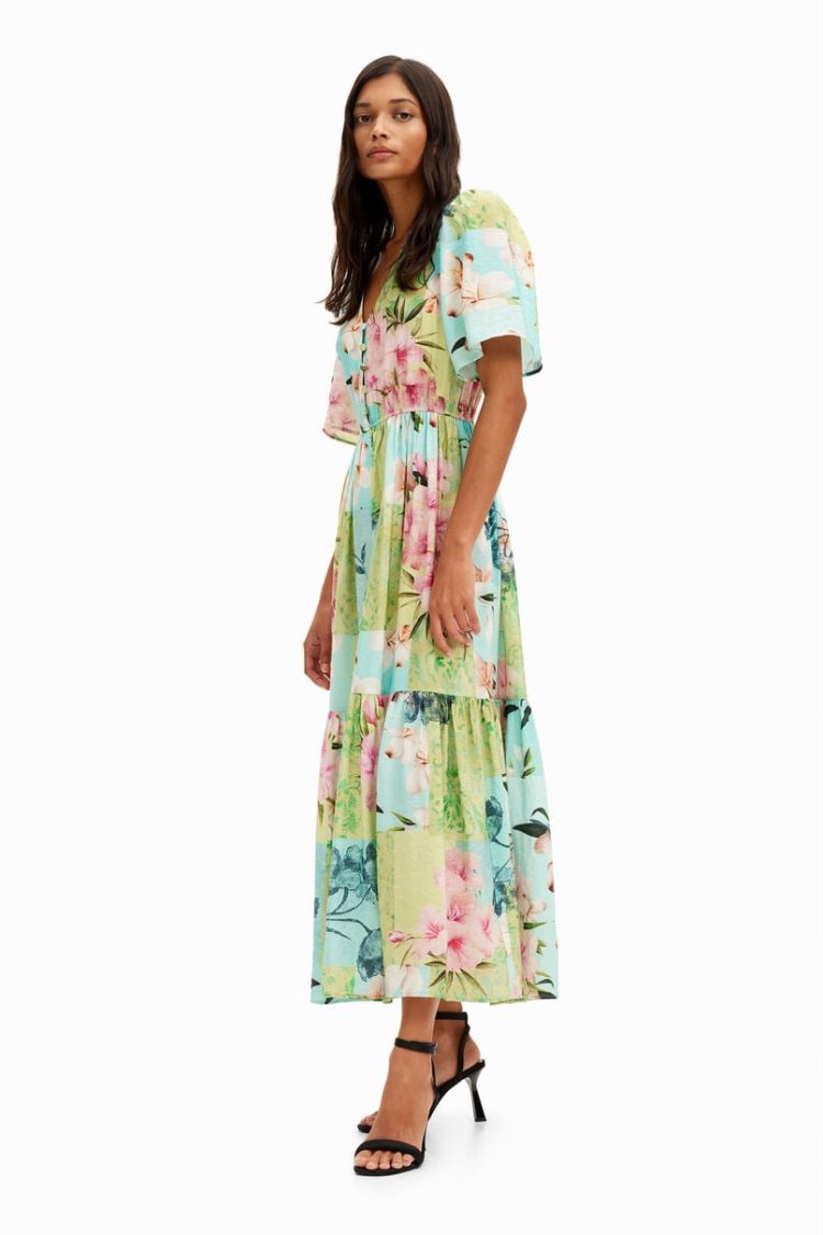 Desigual Cherry Blossom Midi Haljina Assorted | pLlRYDAt