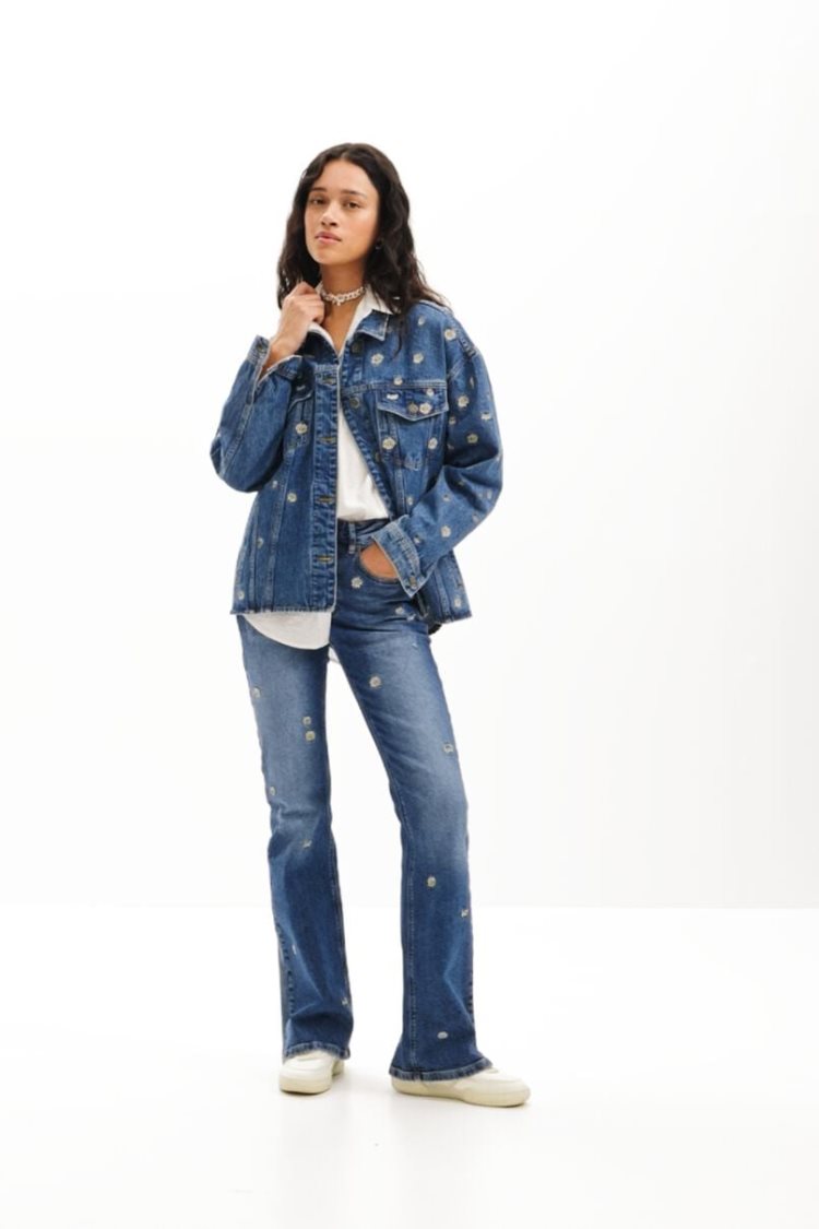 Desigual Daisy Denim Jakne Bež | dkTTJBu3