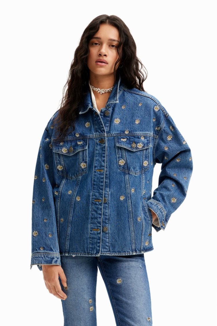 Desigual Daisy Denim Jakne Bež | dkTTJBu3