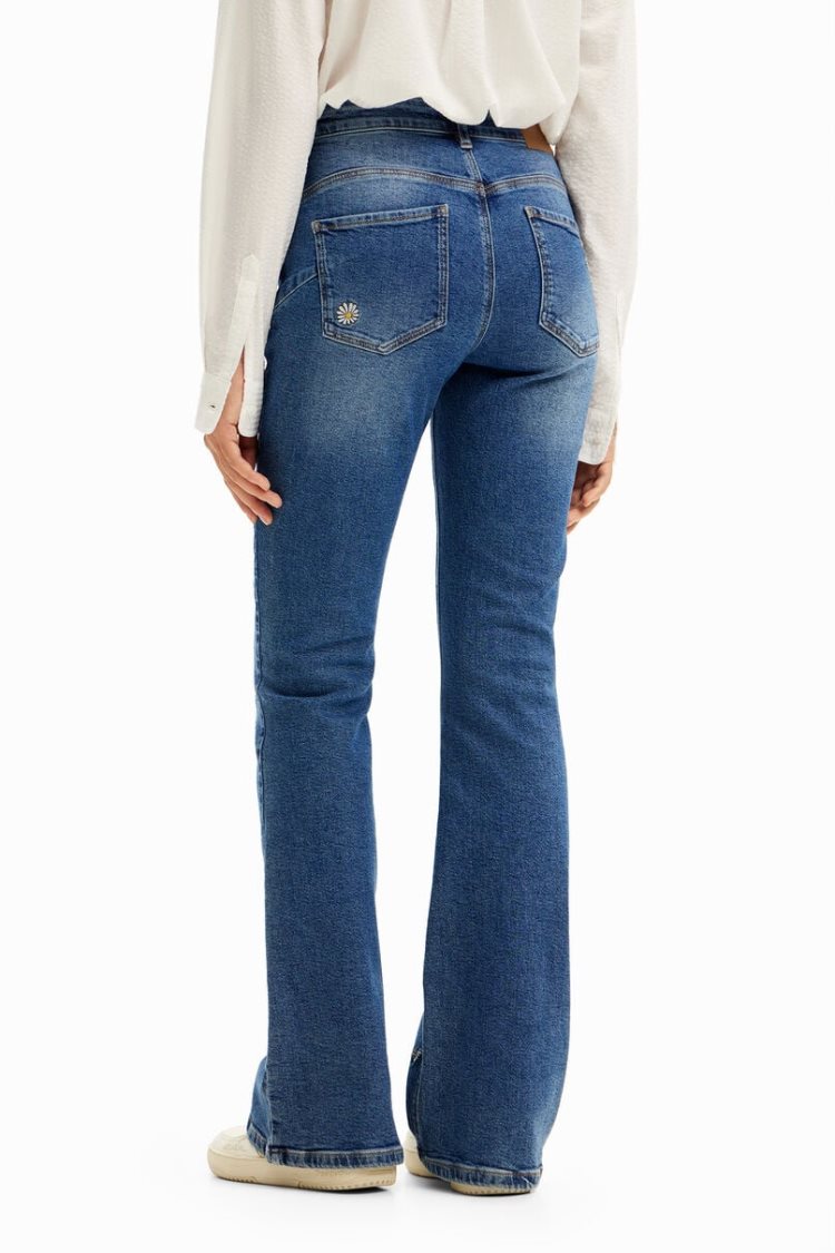 Desigual Daisy Flare Jeans Hlače Plave | nGbA23cg