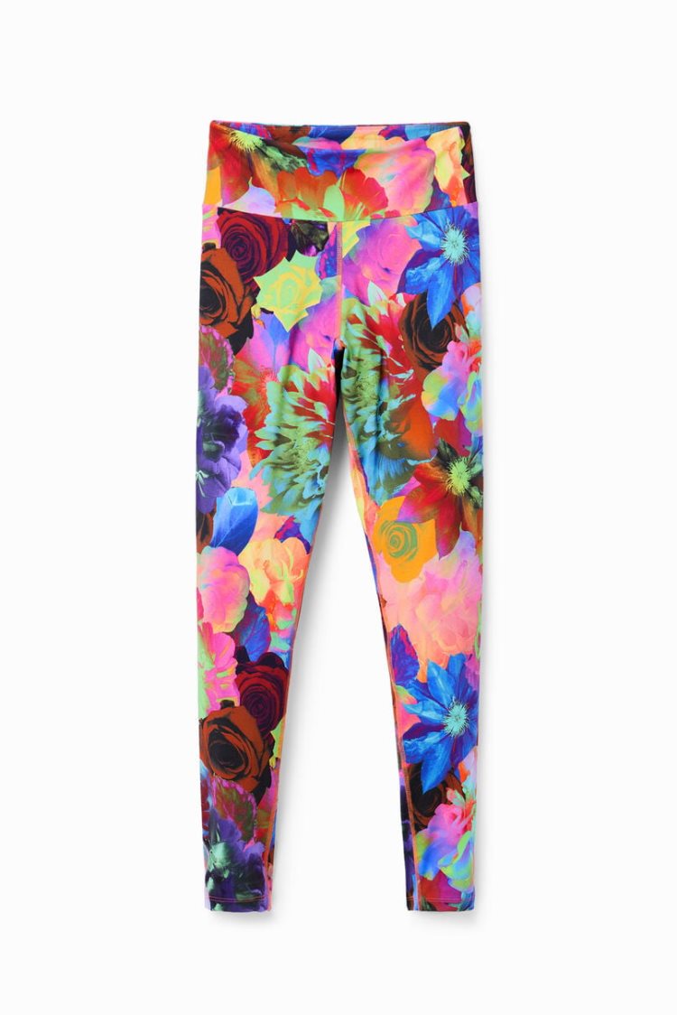 Desigual Floral Stretch Tajice Assorted | 9ET0OasQ