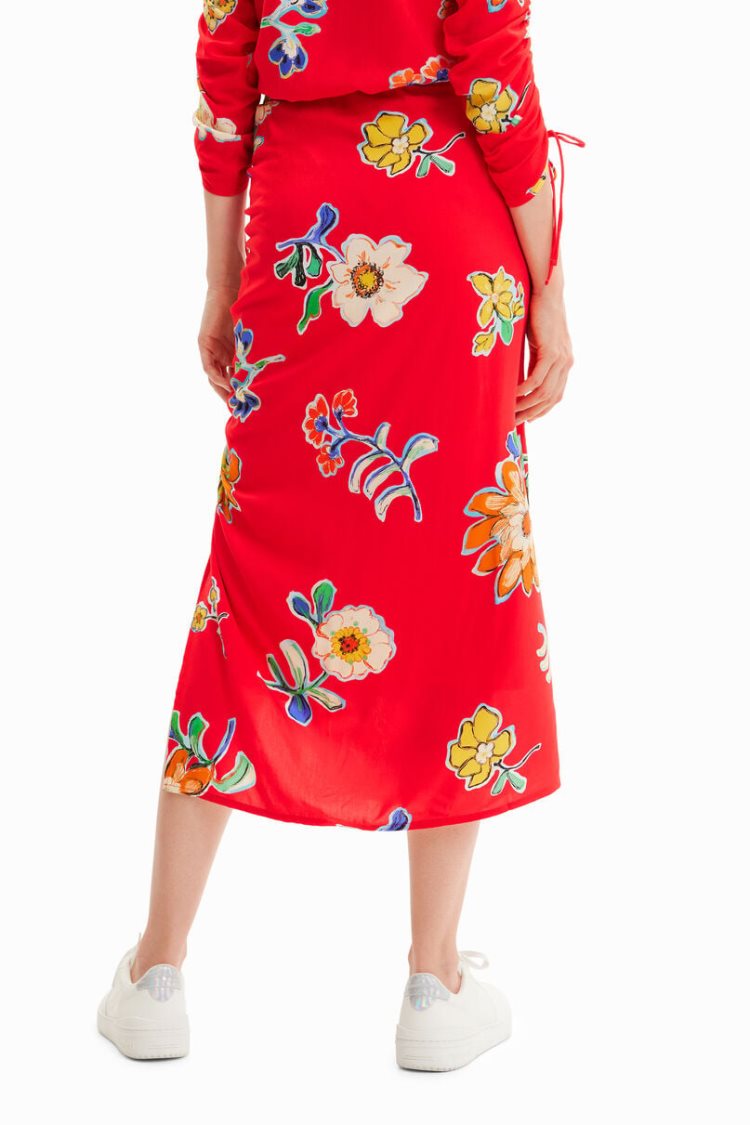 Desigual Gathered Skirts Crvene | QrFi0Vt6