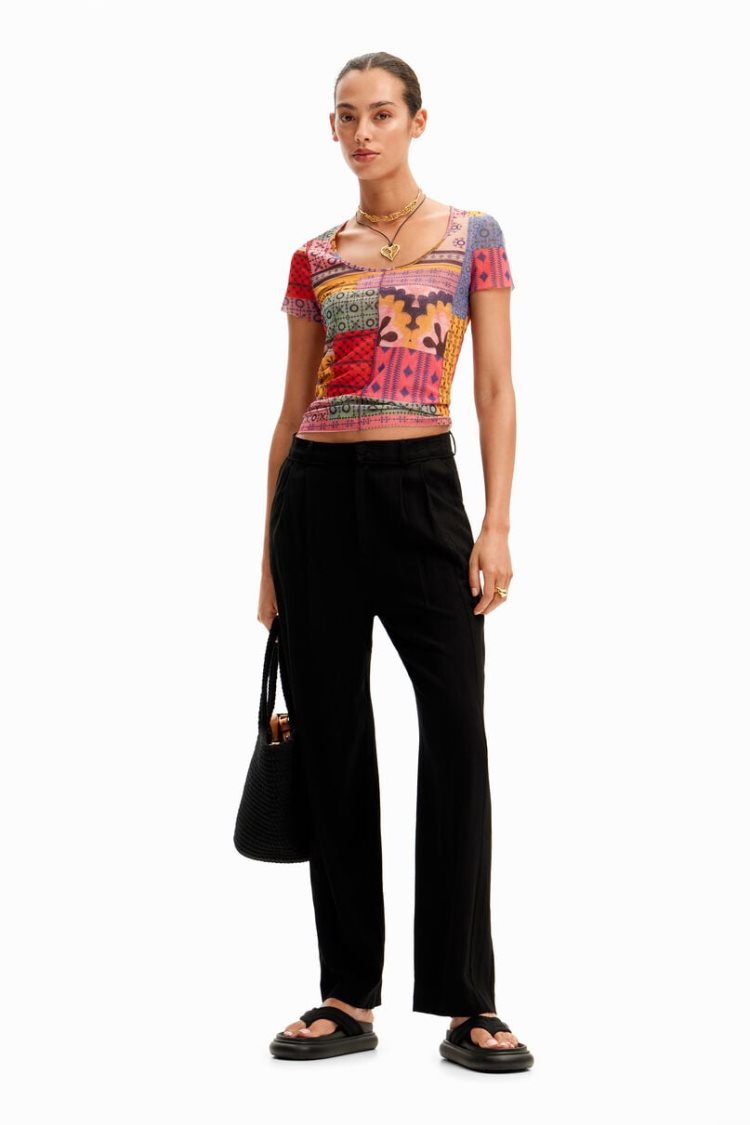 Desigual Geometric Patchwork Majice Assorted | R9Vdl0Ue