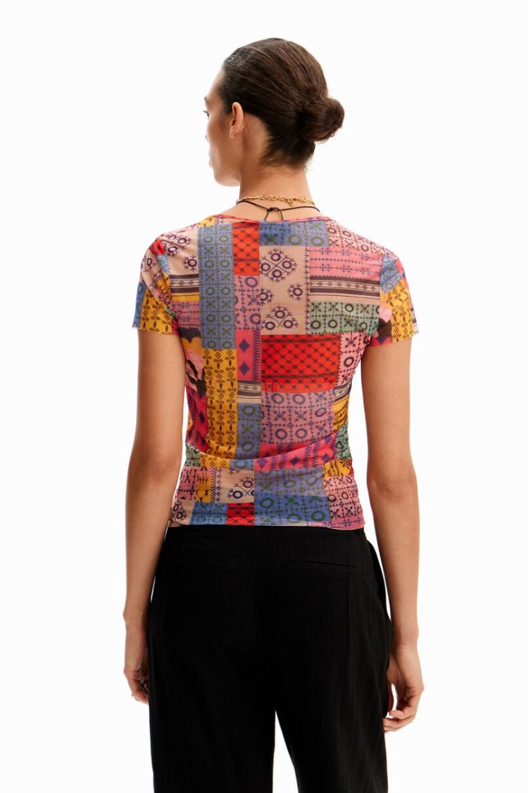 Desigual Geometric Patchwork Majice Assorted | R9Vdl0Ue