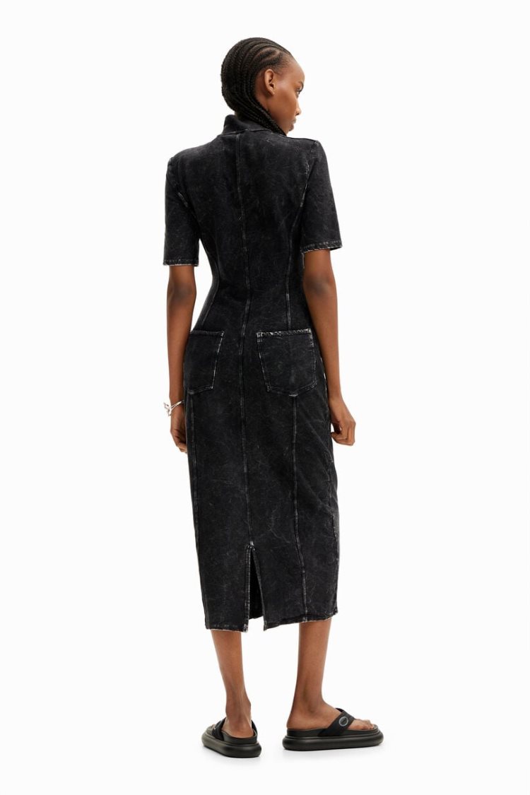 Desigual Gradient Denim Midi Haljina Assorted | StIUyhHX