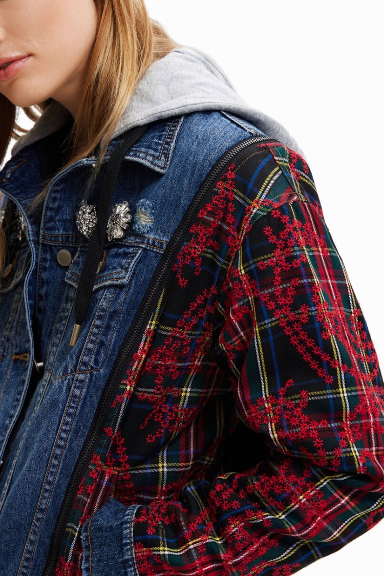 Desigual Hybrid Denim Jacket Džemperi Assorted | PBEKtCgs