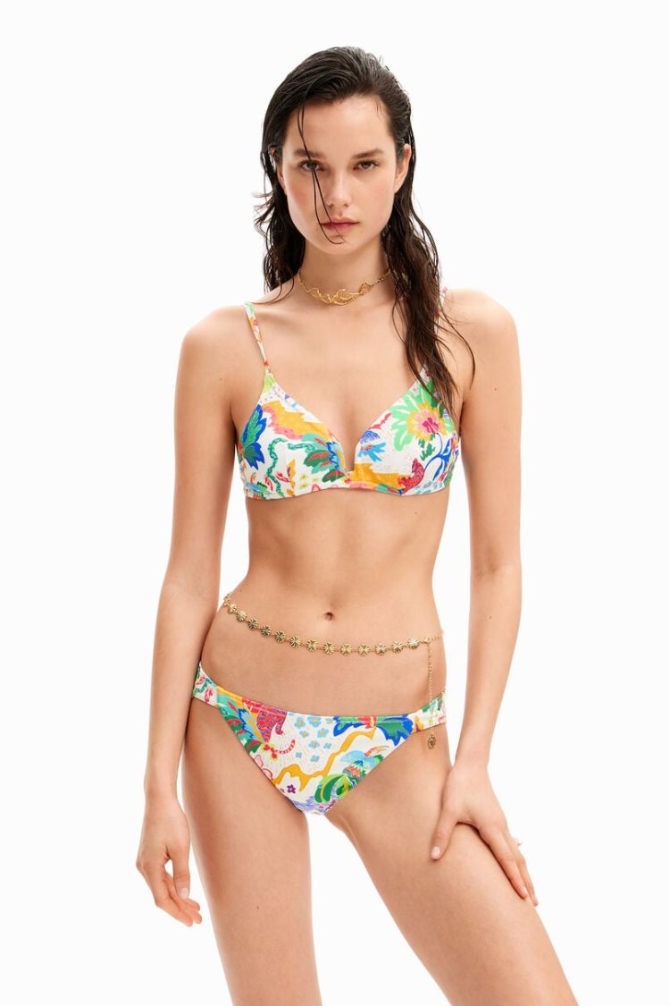 Desigual Jungle Design Bikini Bottoms Kupaći Kostimi Bijele | 71Fh8NqZ