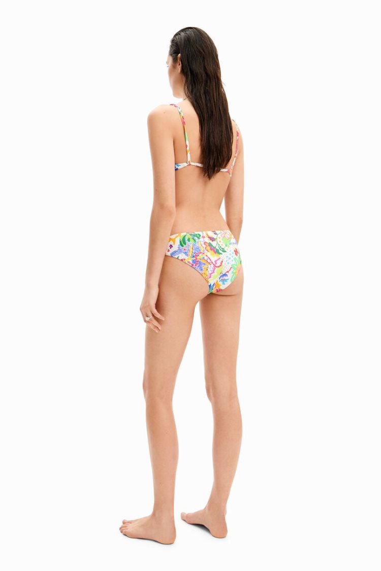 Desigual Jungle Design Bikini Bottoms Kupaći Kostimi Bijele | 71Fh8NqZ