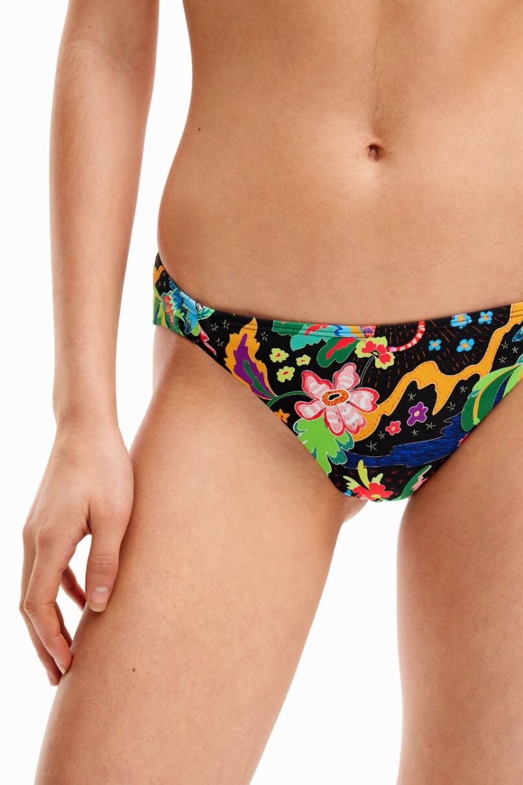 Desigual Jungle Design Bikini Bottoms Kupaći Kostimi Crne | owtSqhBK