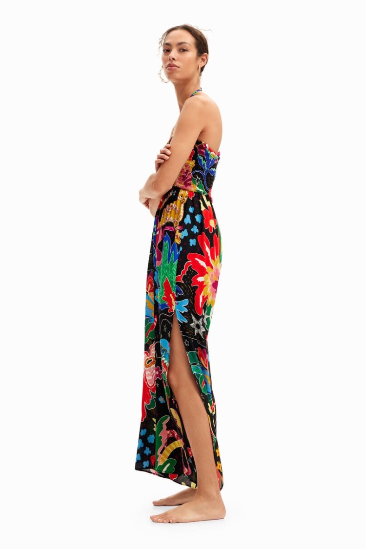 Desigual Jungle Design Halter Neck Jumpsuit Kupaći Kostimi Crne | uEEjSTlV