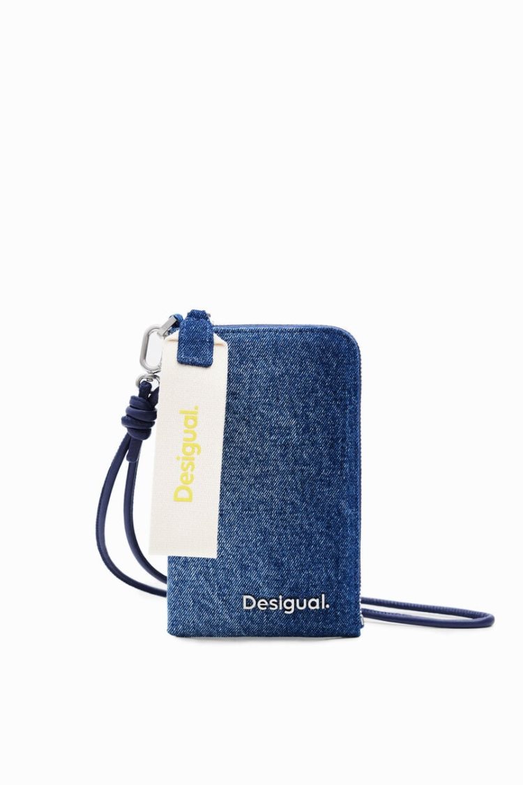 Desigual L Denim Phone Pouch Novčanici Plave | fOilC7vy