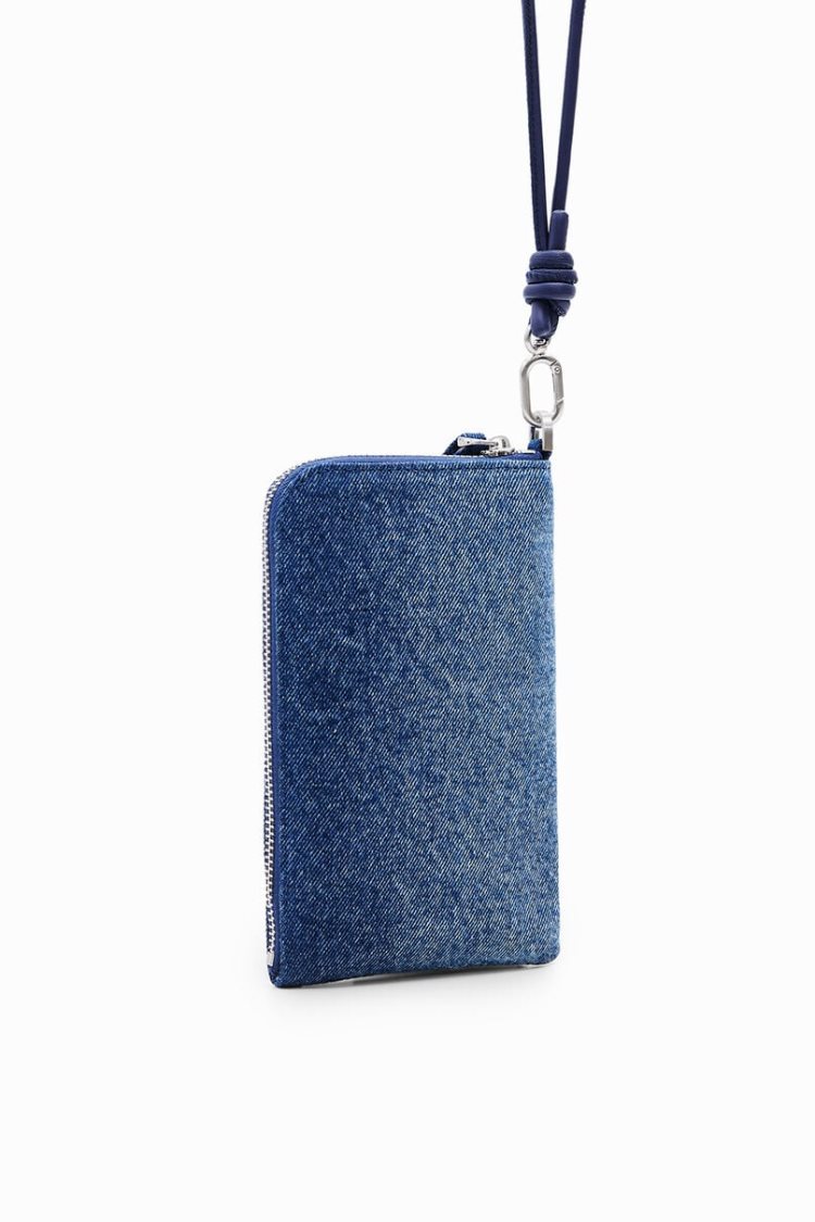 Desigual L Denim Phone Pouch Novčanici Plave | fOilC7vy