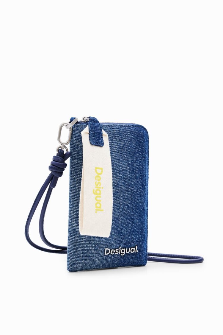 Desigual L Denim Phone Pouch Novčanici Plave | fOilC7vy