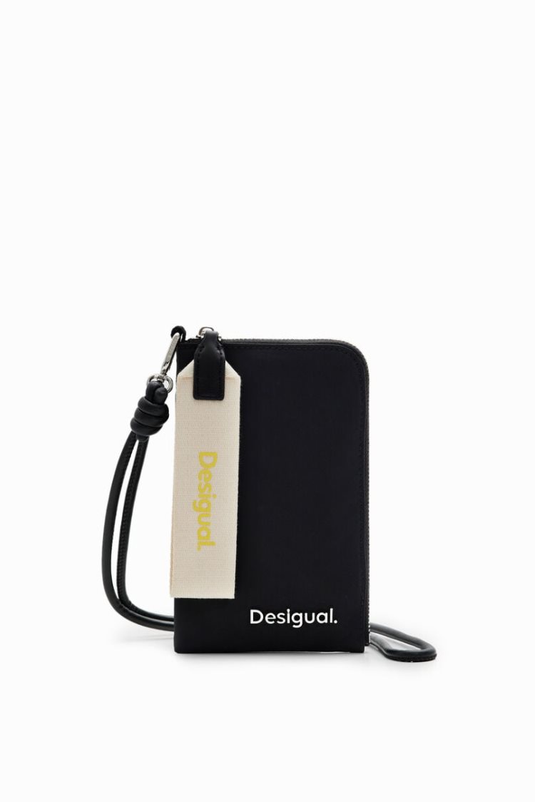 Desigual L Nylon Phone Pouch Novčanici Crne | 3yo9n3Us