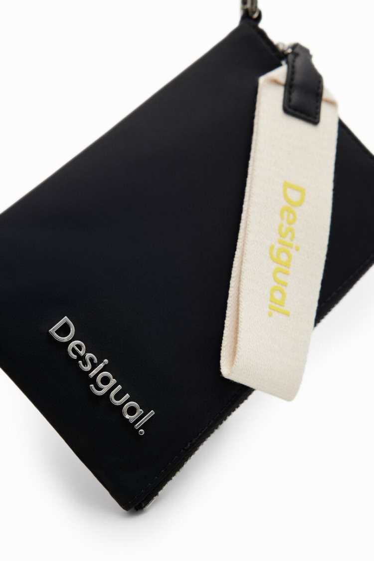 Desigual L Nylon Phone Pouch Novčanici Crne | 3yo9n3Us