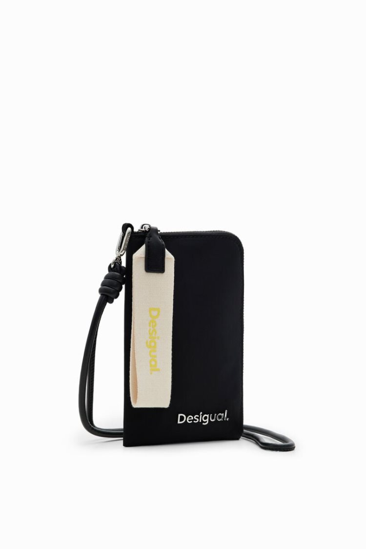 Desigual L Nylon Phone Pouch Novčanici Crne | 3yo9n3Us