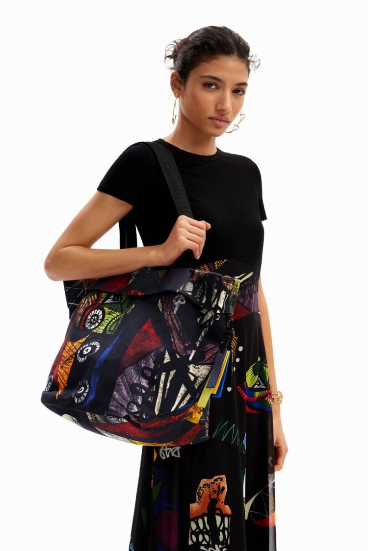 Desigual M. Christian Lacroix L Reversible Tote Torbe Crne | OL1juLkL