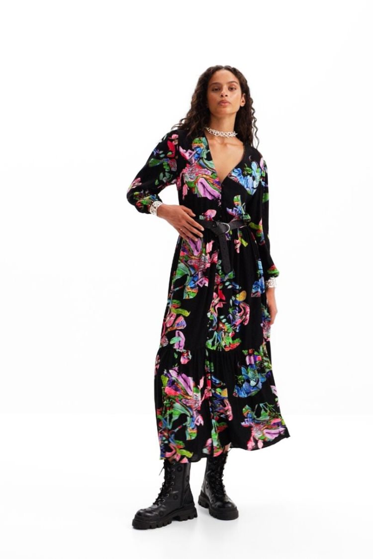 Desigual M. Christian Lacroix Long Haljina Crne | cWMfwIhp