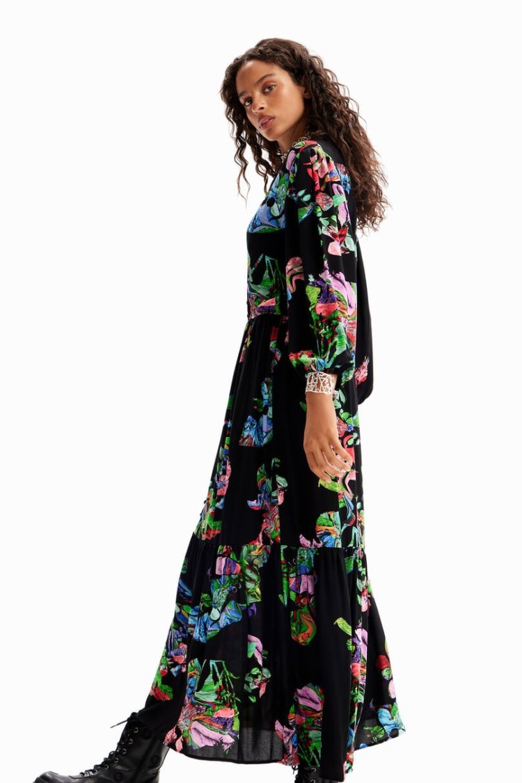 Desigual M. Christian Lacroix Long Haljina Crne | cWMfwIhp