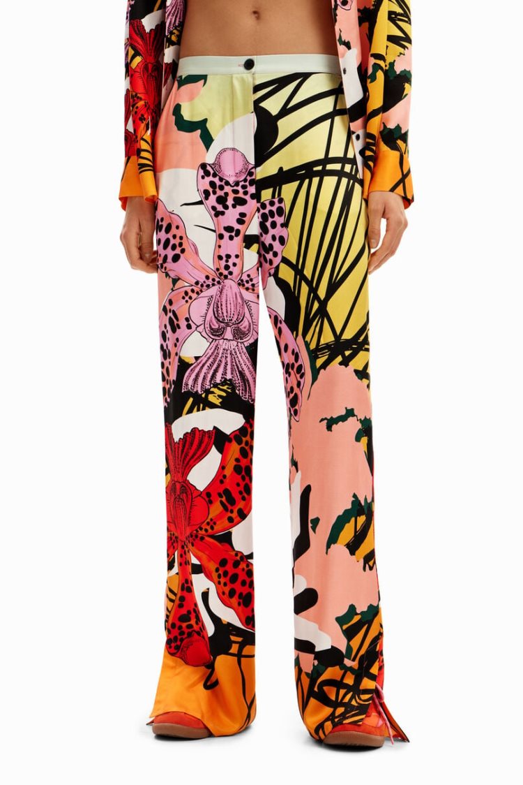 Desigual M. Christian Lacroix Silk Orchid Hlače Assorted | PF5b7TY8