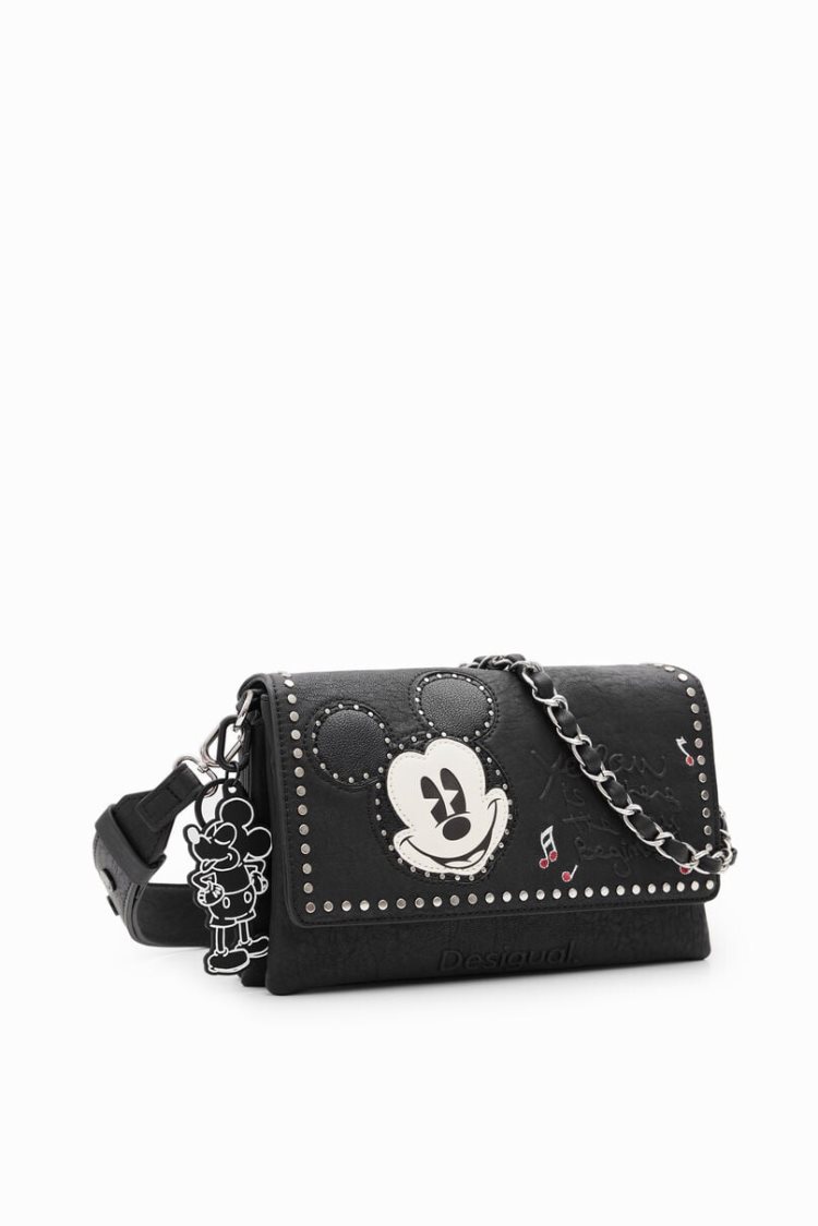 Desigual M Mickey Mouse Studs Crossbody Torba Crne | DrugOKot