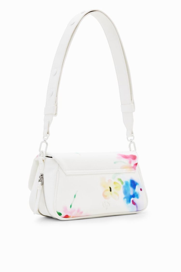 Desigual M Watercolour Floral Crossbody Torba Bijele | lC8JH1PG