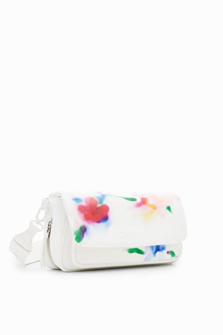 Desigual M Watercolour Floral Crossbody Torba Bijele | lC8JH1PG