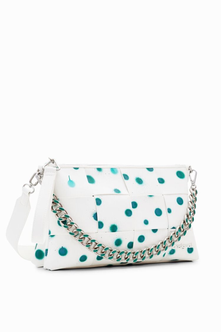 Desigual M Woven Droplets Crossbody Torba Bijele | n4b8K5Ve