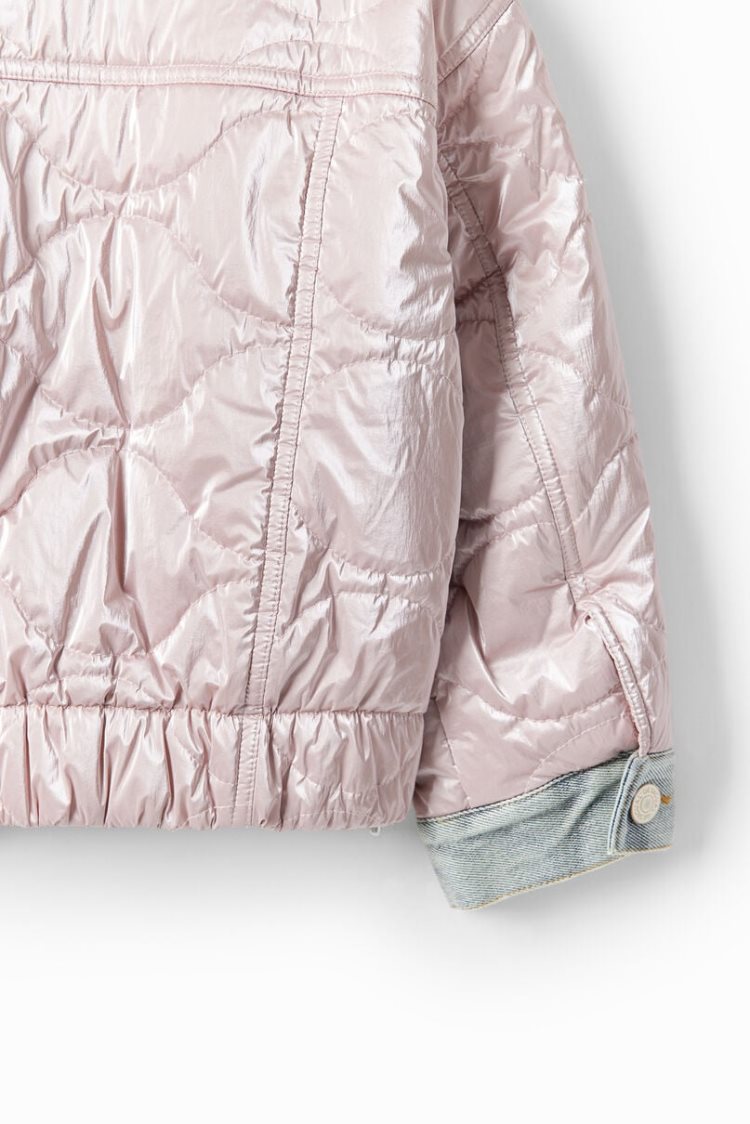 Desigual Metallic Bomber Jakne Roze | sIBSgARn