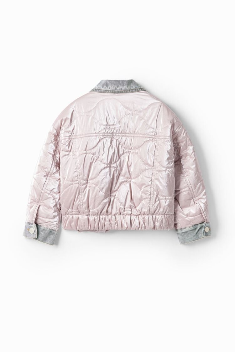 Desigual Metallic Bomber Jakne Roze | sIBSgARn