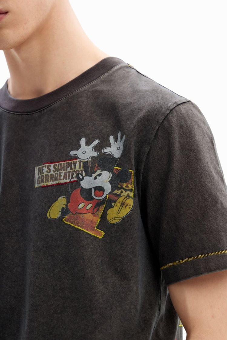 Desigual Mickey Mouse Collage Majice Plave | V3JLK8d3