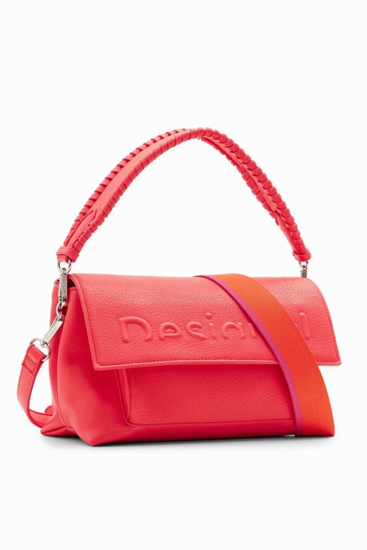 Desigual Midsize Half-logo Crossbody Torba Roze | lYntRmXl