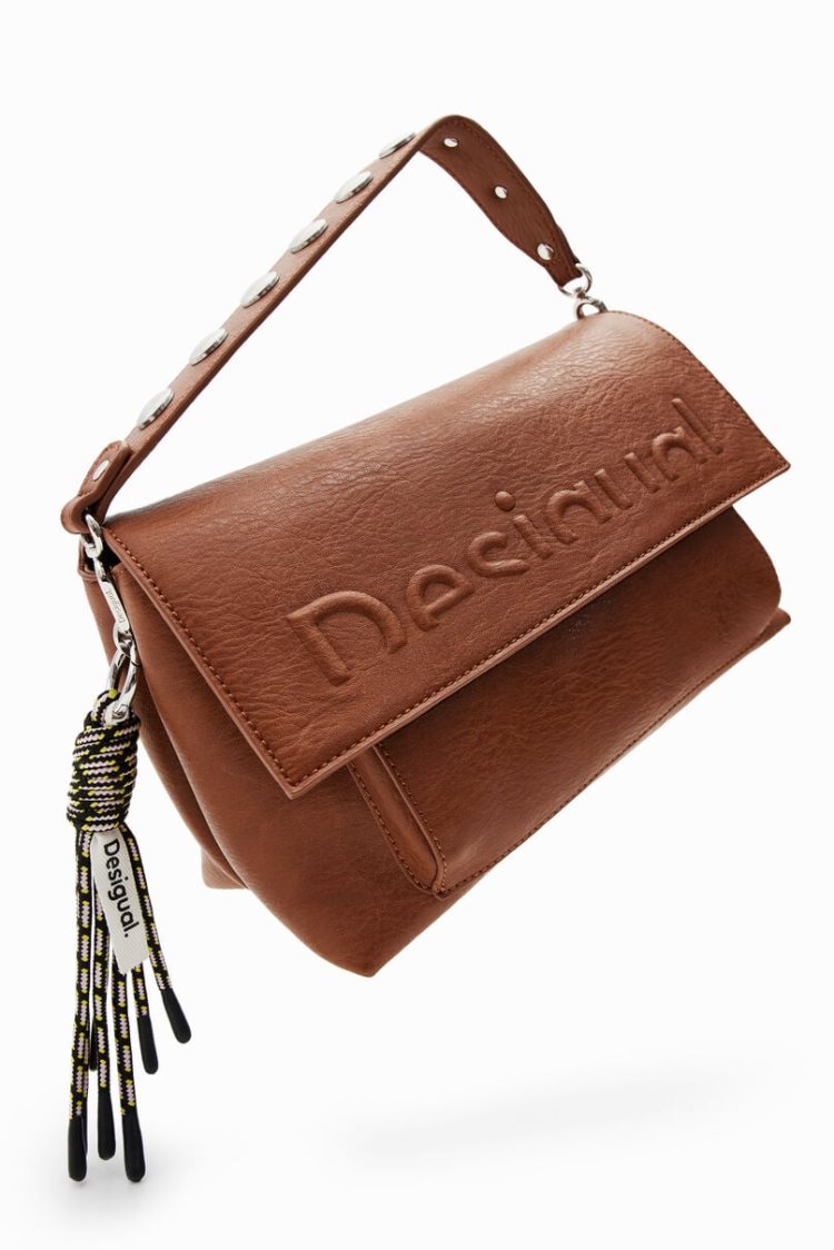 Desigual Midsize Half-logo Crossbody Torba Smeđe | aTPIuPe4