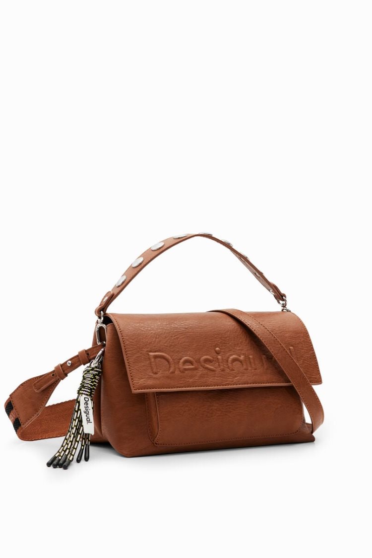 Desigual Midsize Half-logo Crossbody Torba Smeđe | aTPIuPe4