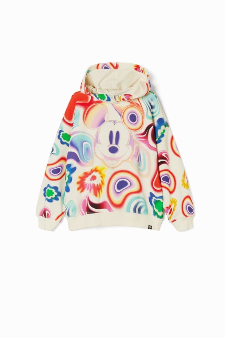 Desigual Oversize Mickey Mouse Dukserice Bijele | xoYqLRbZ