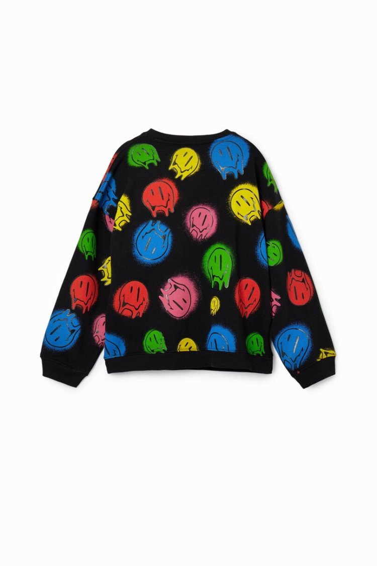 Desigual Oversize Smiley Originals Dukserice Assorted | uIhAyN8M