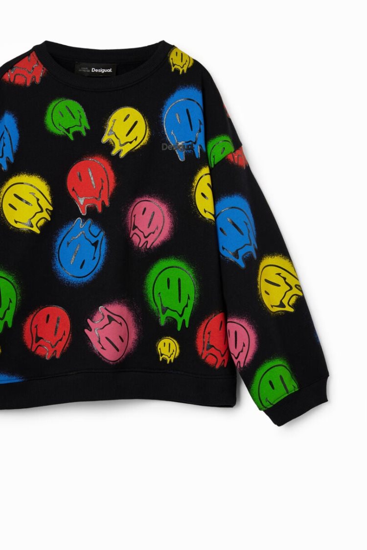 Desigual Oversize Smiley Originals Dukserice Assorted | uIhAyN8M